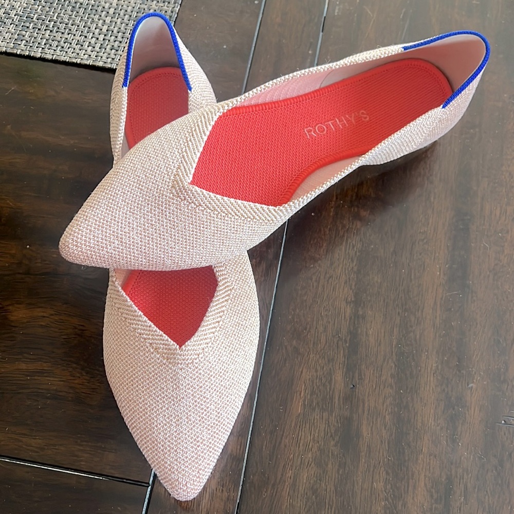 New! Sparkly ✨ pink Rothy’s points 8.5